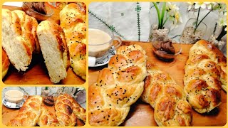 🥨خبز الظفيرة🥨 منسم بالزنجلان (السمسم)و النافع سهل التحضير اقتصادي و ناجح 100%