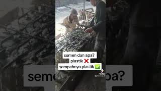 semen dan serat plastik #zerowaste #olahsampah #sampahjadikarya