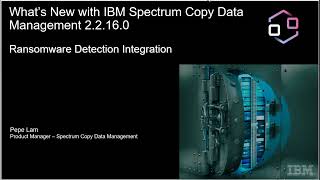 IBM Spectrum Copy Data Management Ransomware Detection on EPIC Cache and Iris workloads – Demo