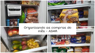 ORGANIZANDO AS COMPRAS DO MÊS | ASMR