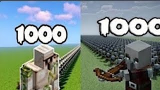 100 Pillager Vs 20 Iron Golame In Minecraft 🤯 |