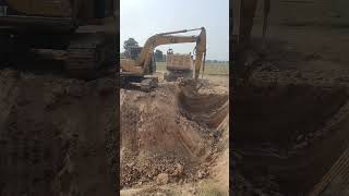 Heavy Equipment Excavator CAT & Dump Truck At Work Part 7