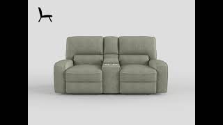 Borneo Fabric Double Reclining Loveseat by Homelegance