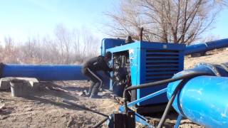 Starting irrigation engine in Kazakhstan