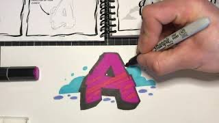 How to draw a graffiti letter