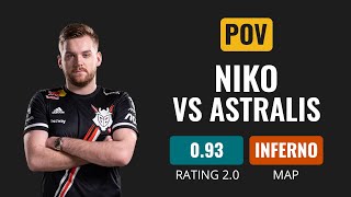 [POV] G2 Niko VS Astralis [Inferno] | CS GO DEMO