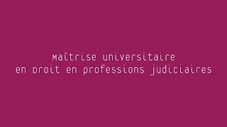 Master en Droit en professions judiciaires