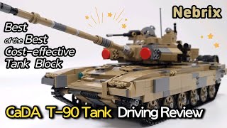 CaDA C61003 Tank Brick Russian T-90 Motorization & Driving Review ⚡️ 탱크 브릭 러시아 T-90 구동 리뷰