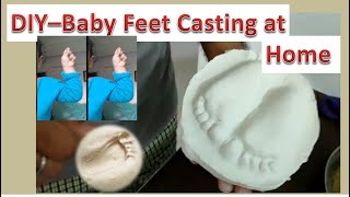 How to make baby feet casting at home - DIY - life casting