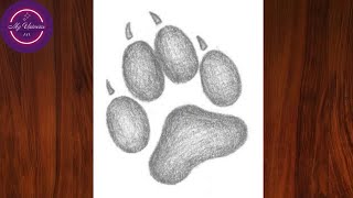 How to draw a dog paw || How to draw a dog paw print || #howtodraw