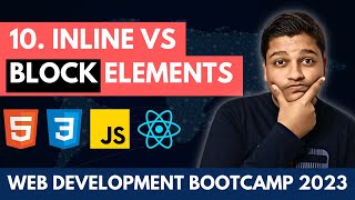 1.10 Inline VS Block Elements in HTML | Web Development Course from Beginning to Advanced