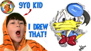 9yo Autistic Savant Draws - Donald Duck | Disney