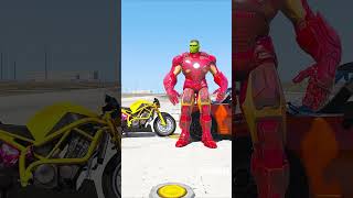 GTA V : KID-IRONMAN VS RED IRON-HULK MATCH,WHO IS RICHER 🤑 #shorts #gta5#youtubeshorts #shorts #gta5