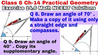 Class 6 Ex 14.6 Q 8 | Q 9 | Practical Geometry | Chapter 14 | Exercise 14.6 | Math NCERT Solutions