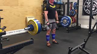 1/15/18 Deadlift 2ct Pause 315x4 @9 ws 4/6