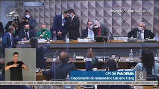 Omar Aziz expulsa advogado de Luciando Hang e sessão da CPI é suspensa