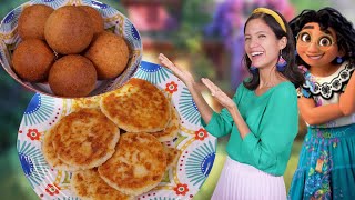 PROBANDO COMIDA COLOMBIANA DE ENCANTO DE DISNEY (AREPAS CON QUESO Y BUÑUELOS) - La Cooquette