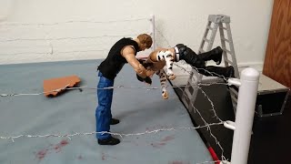 Jeff Hardy vs Dean Ambrose (Barbed Wire Rope Match) ~ Stop Motion