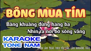 Karaoke Bông Mua Tím | Tone Nam | Karaoke Nhạc Sống Sóc Trăng