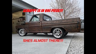 Pro Touring F100 Build pt.11 Shes all one piece!!!