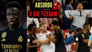 VINICIUS JR É VÍTIMA DE RACISMO NO JOGO DE HOJE  CONTRA O SEVILLA / CENAS LAMENTÁVEIS