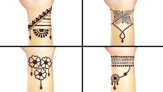 Easy front hand bracelet mehndi designs| 4️⃣ new bracelet mehndi tattoos ideas| bracelet mehndi|