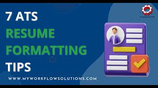 7 Applicant Tracking Software resume formatting tips