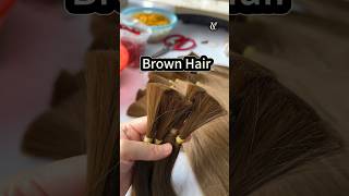 Brown Hair material🤝#hairextensionsalon #hairexpert #hairsalon #hairextensions #hairsupplier #vtip