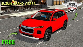 MARUTI SUZUKI GRAND VITARA  2022 FOR BUS SIMULATOR INDONESIA BUSSID FREE DOWNLOAD