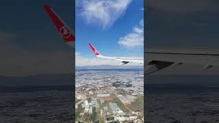 Turkish airlines takeoff antalya to istanbul 🇹🇷 beautiful city