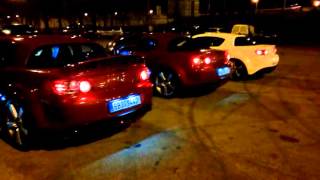 3X MAZDA RX8 - FULL TROTTLE REV, FLAMES, PURE SOUND HD