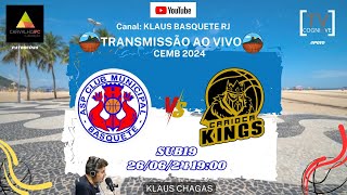 AO VIVO | Jogo de Basquete | Municipal vs Carioca Kings sub19 CEMb da  @FBERJPLAY   26/06/24