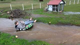 white water rapids in our yard...