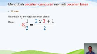 Mengubah pecahan campuran menjadi pecahan biasa dan sebaliknya