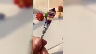 Rainbow Fluorite Crystal Pendulum