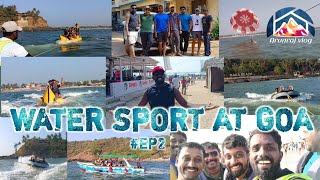 WATER SPORT AT BAGA BEACH GOA @arunrajvlog Parasailing Banana Ride Bumper Ride Speedboat #ep2 #goa