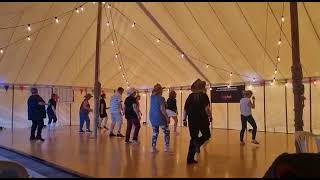 Line dance Canadian dirt being danced at Boogiefest 23.Dance by Noreen Wall.