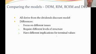 Valuation models conclusion