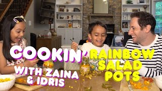 Cookin with Zaina and Idris Rainbow Salad Pots