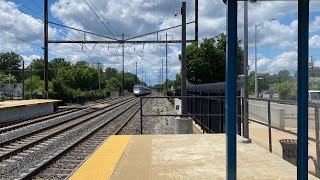 High speed Amtrak and MARC action at Seabrook MD w/ ACS-64 600 and hornshows 5/28/22