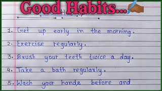 Good Habits // Good Habits for kids // 10 lines on Good Habits in English // Good Manners //