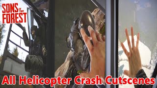 All Beginning Helicopter Crash Cutscenes & Kelvin Cutscenes In Sons Of The Forest Early Access