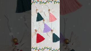 DIY Macrame Christmas Doll✨ Easy Christmas ANGEL😍 #shorts #youtubeshorts #viral #crafts #diy