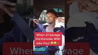 Funny Carpool Karaoke - 21 Savage with Jake Paul - 21 Savage reaction at the end tho 😕