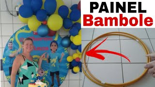 Como fazer PAINEL REDONDO Para FESTA Feito com BAMBOLE - Painel Redondo Pra Festas Fácil e BARATO