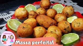 Massa de Bolinho de Bacalhau Perfeita! - Recheado!!! |Receitas da Sogra