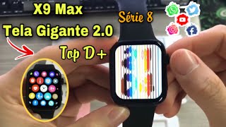 Smartwatch X9 Max 2.0 Tela Gigante [Lançamento] Série 8 Carregador por Indução  Ficou Top D+ Veja: