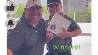 Dad & Son golf team win with low score of 30 with boys 8 US Kids Father Son Tourney! #golfer #golf