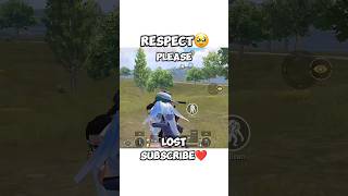 RESPECT PLAYER IN BGMI❤️✨ #bgmi #pubgmobile #pubg #youtube #respect #shorts