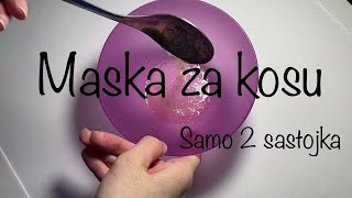 Maska protiv ispadanja kose i UV zaštita + trik za lakše ispiranje / Homemade hair mask